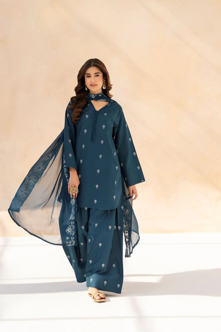 Zarqaa  3pice  suit fbric periumum  cotton Dupata shifon