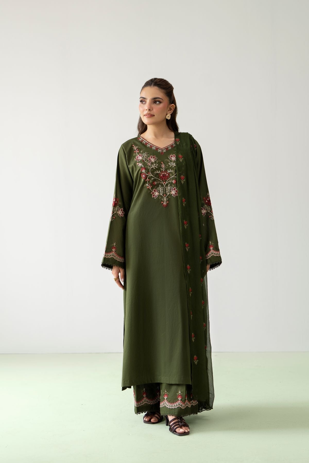Lawn Cotton Fabric 3-Piece Stitched Sui