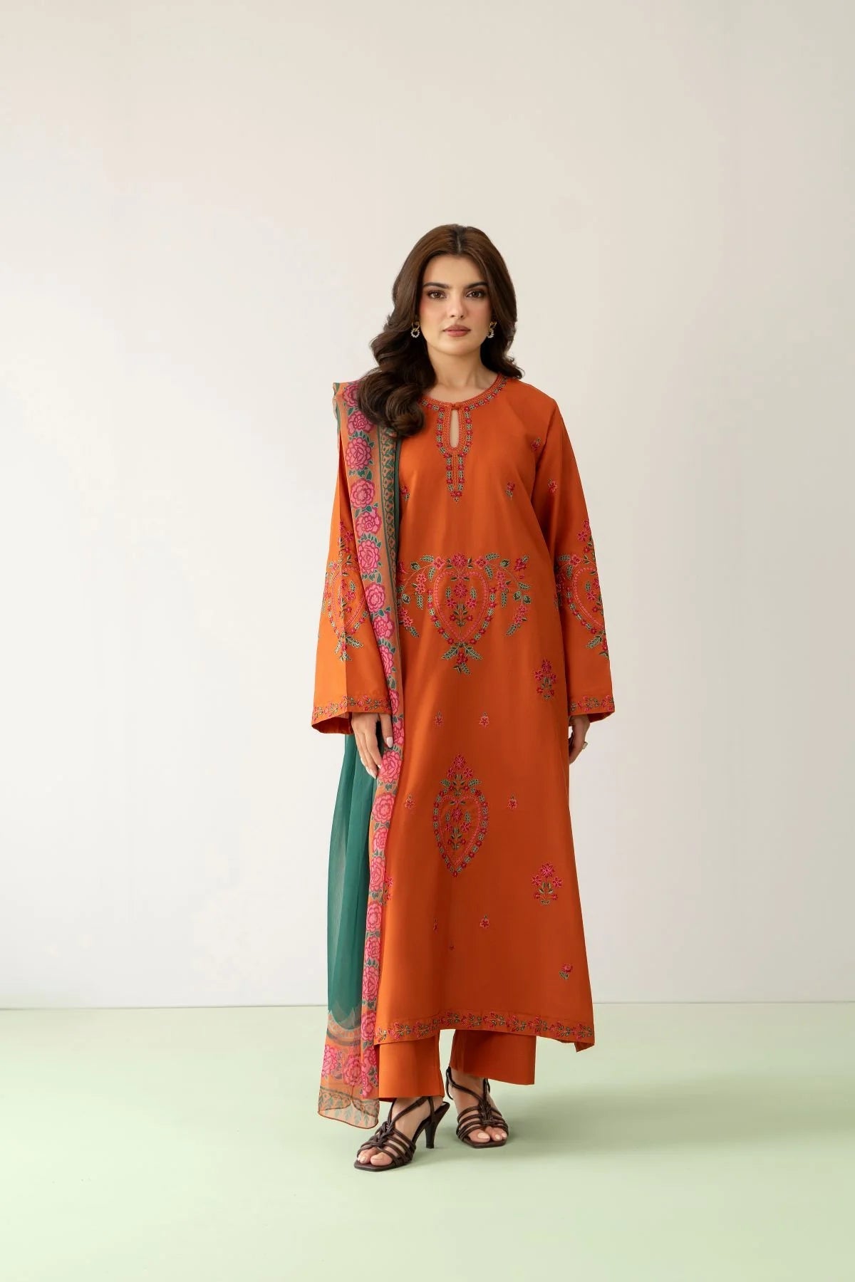 Zimal Embroidered 3 piece Suit