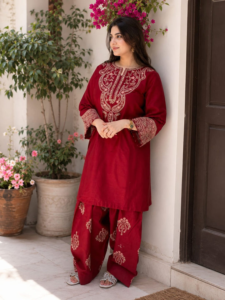 Ruby Raag 2-Piece Farshi Shalwar Set